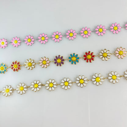 Enamel Flower Necklace