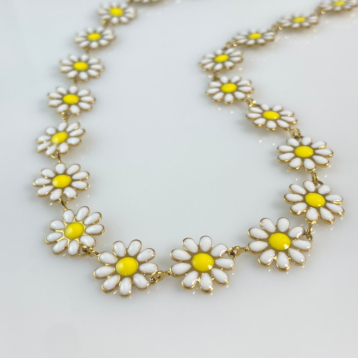 Enamel Flower Necklace