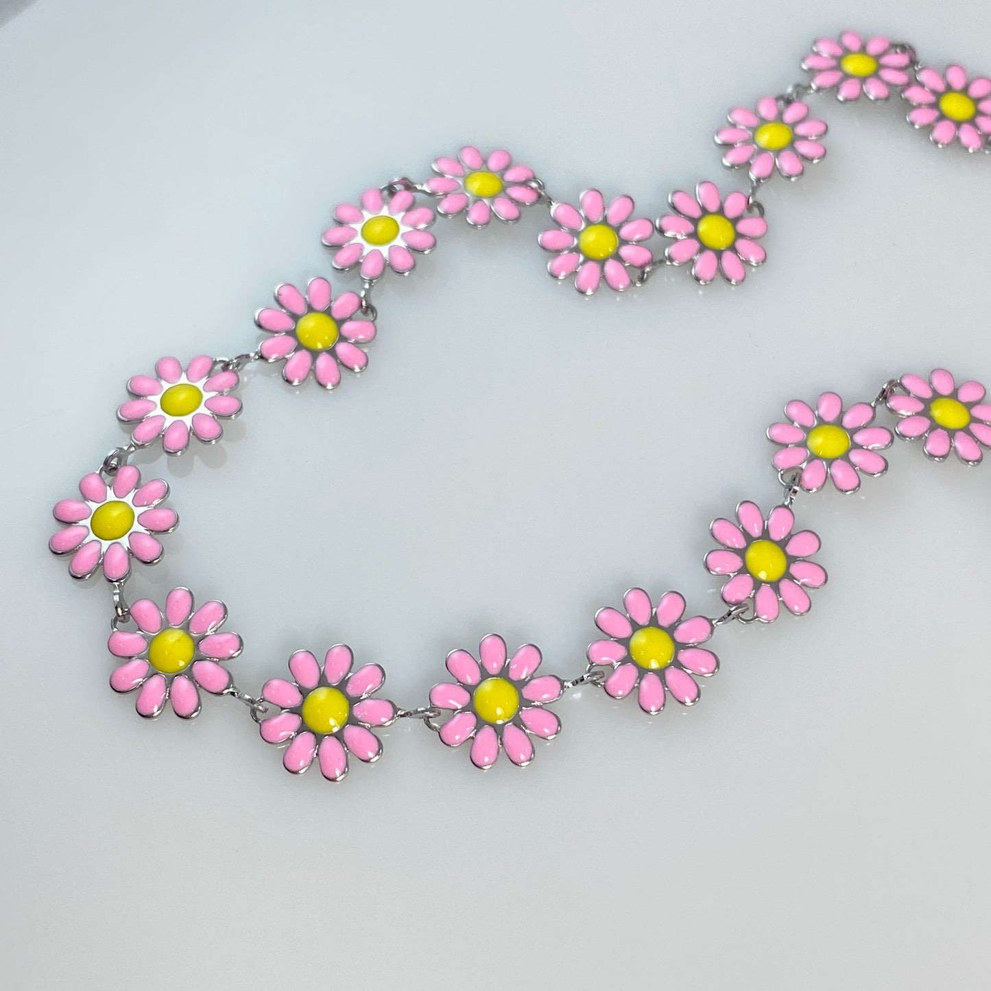 Enamel Flower Necklace