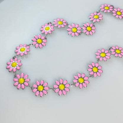 Enamel Flower Necklace