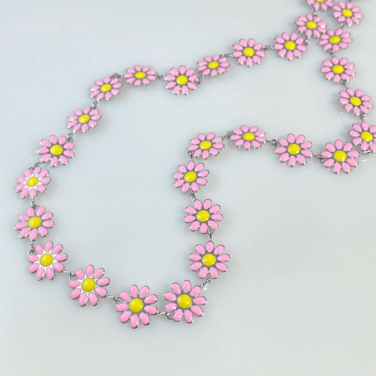 Enamel Flower Necklace