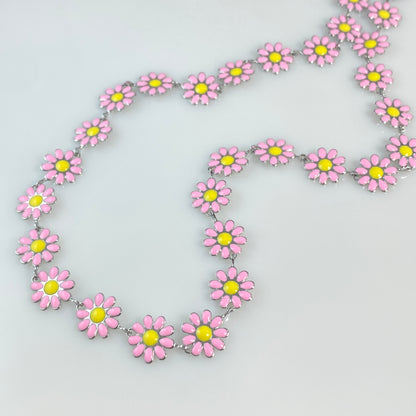 Enamel Flower Necklace