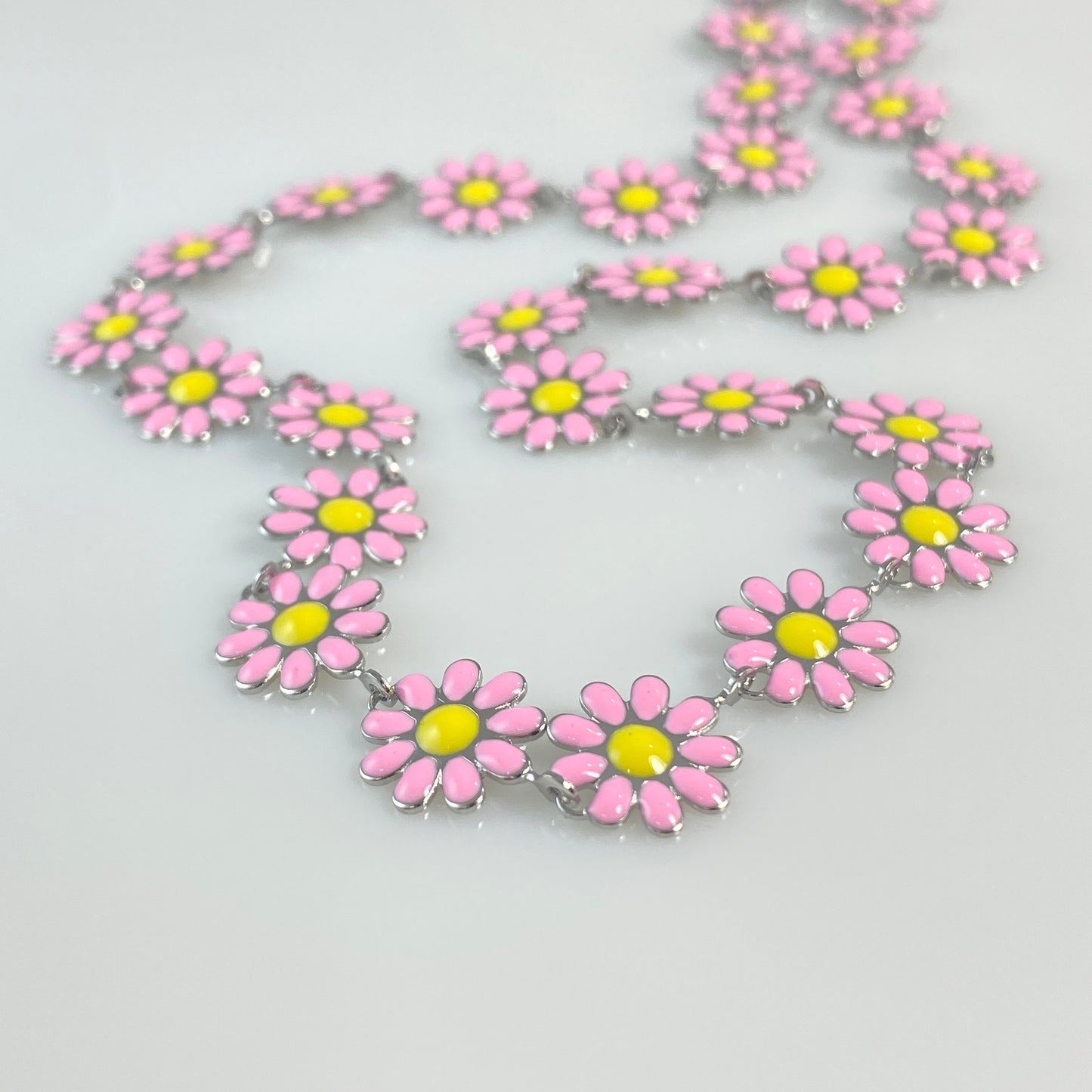 Enamel Flower Necklace