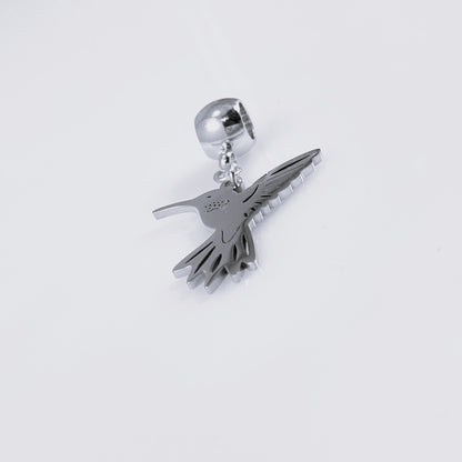 Hummingbird & Birthstone Charm