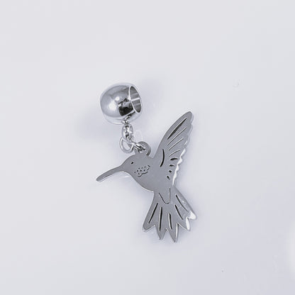 Hummingbird & Birthstone Charm
