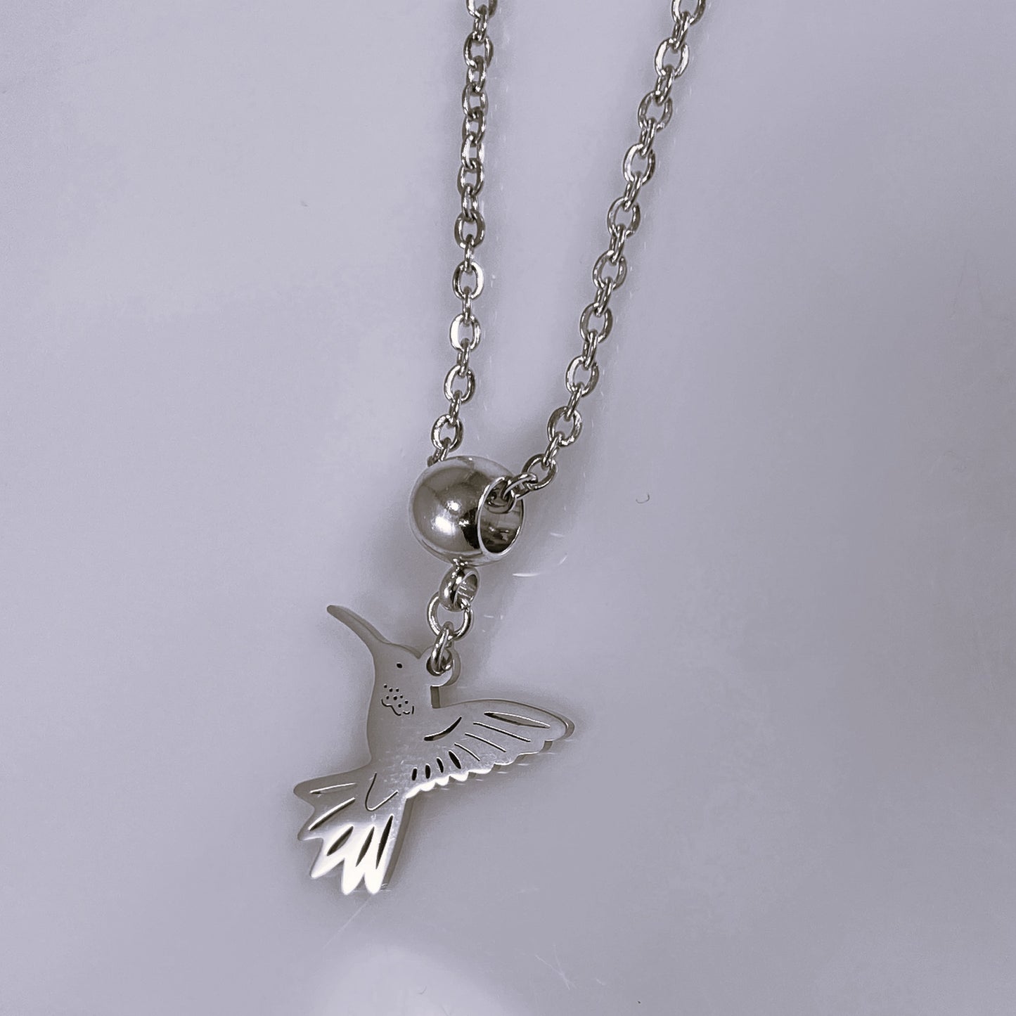 Hummingbird & Birthstone Charm