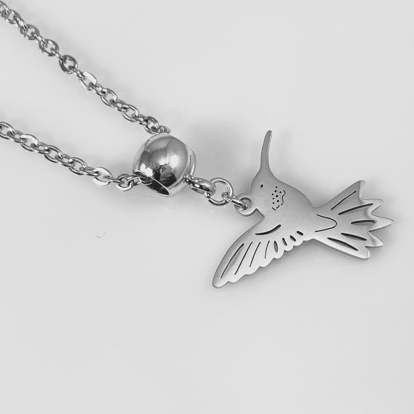 Hummingbird & Birthstone Charm