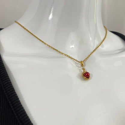 Pearl Bean Pod Cable Chain Necklace