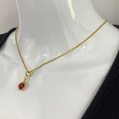 Pearl Bean Pod Cable Chain Necklace