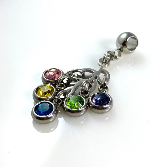 Family Tree Birthstone Charm