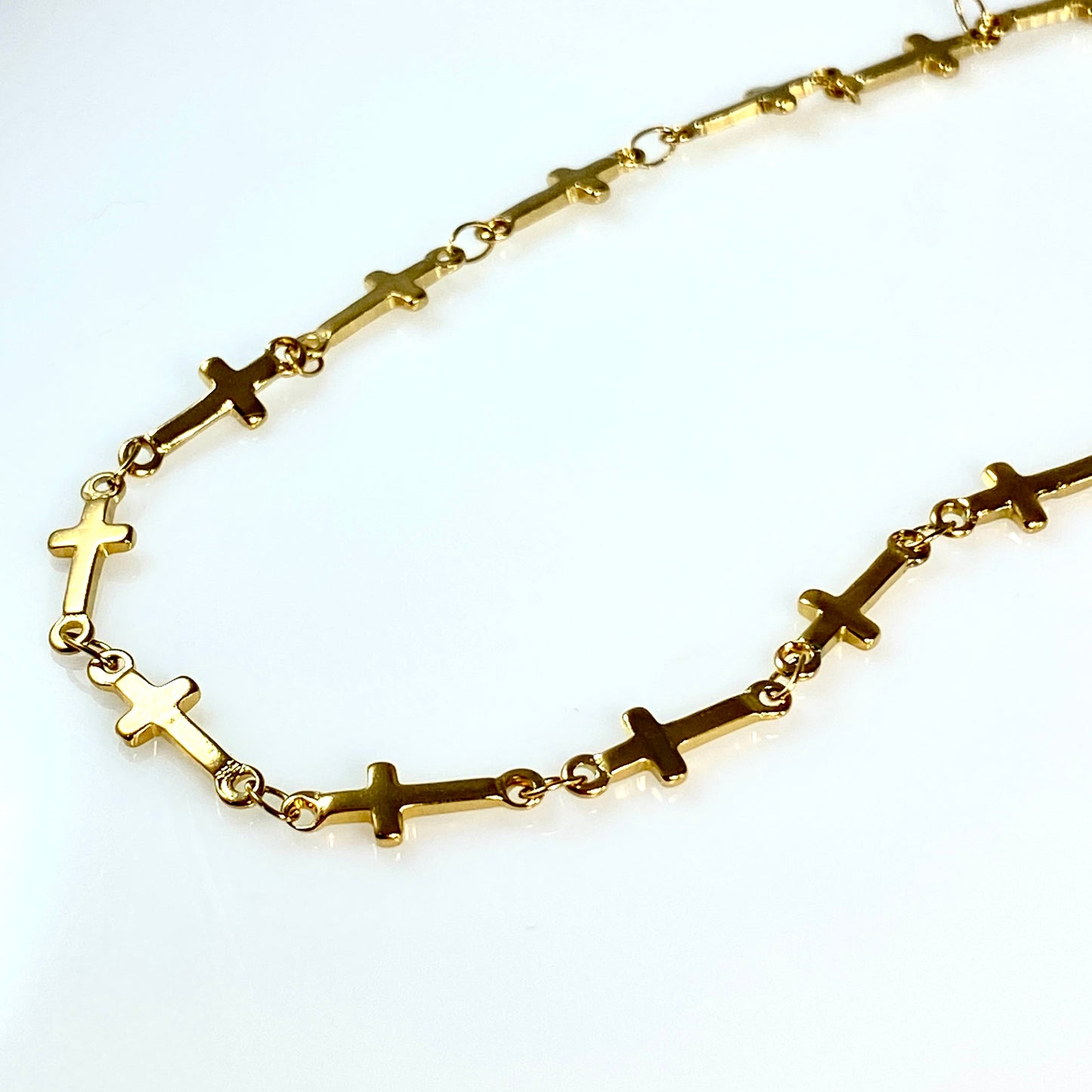 Gold or Silver Cross Chain Necklace