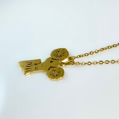 Cheerleader Birthstone Cable Chain Necklace
