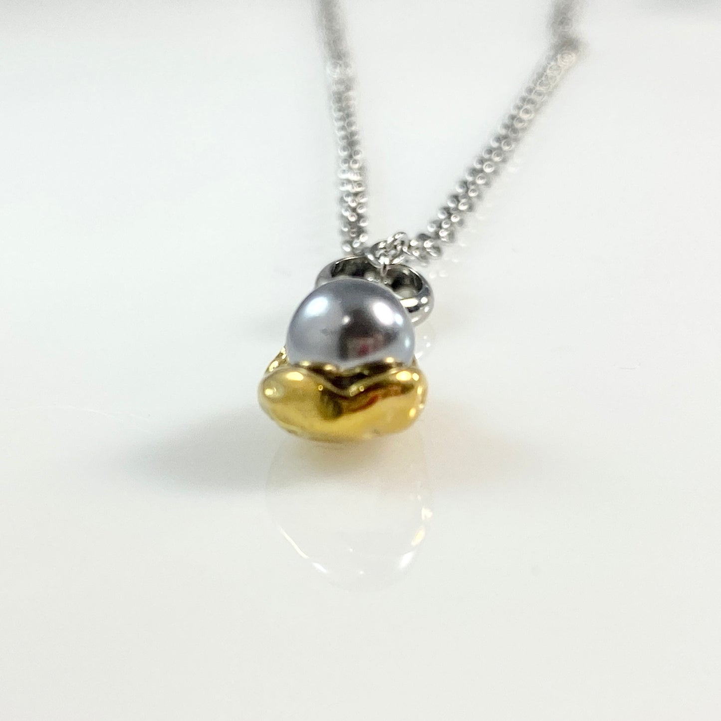 Pearl Bean Pod Cable Chain Necklace