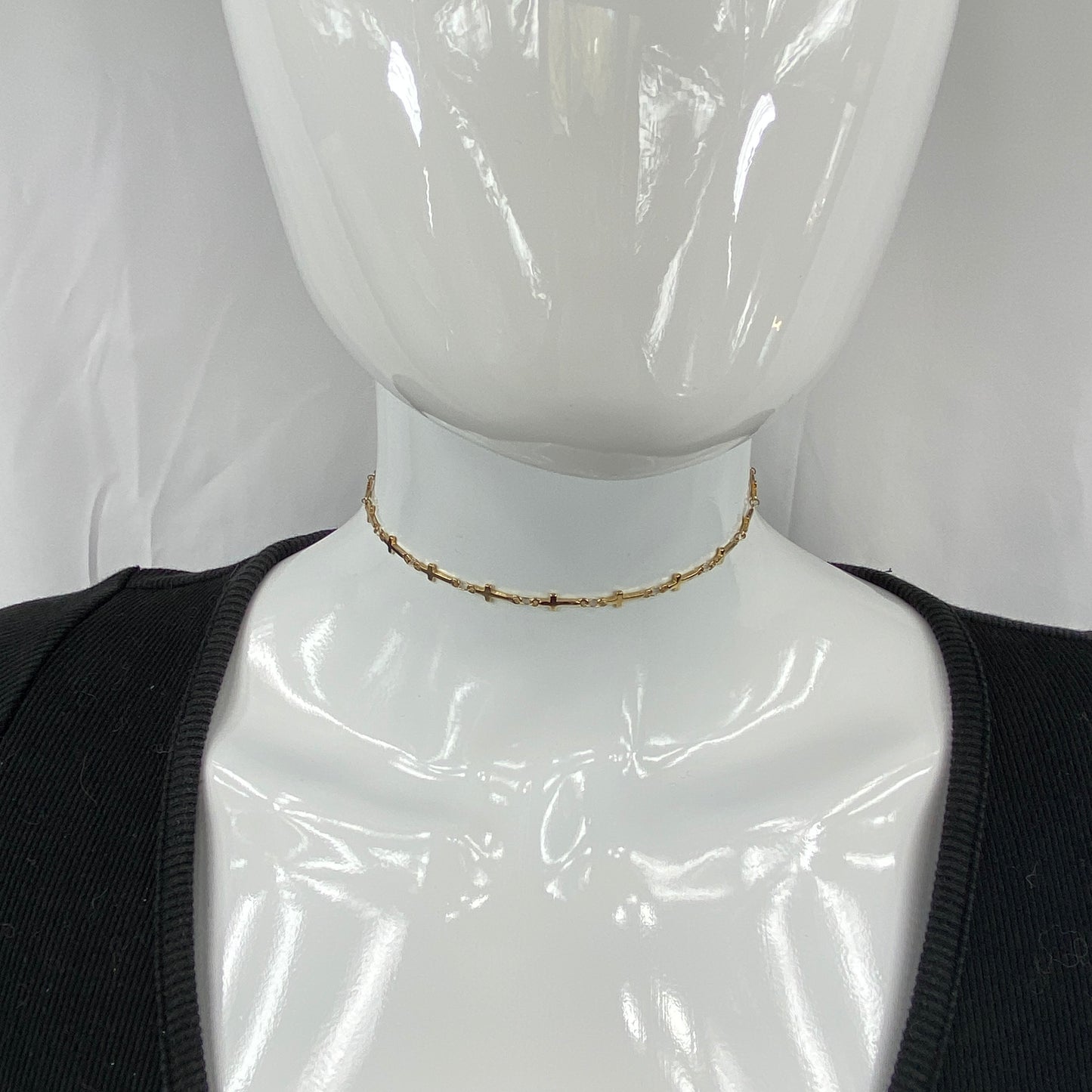 Gold or Silver Cross Chain Necklace