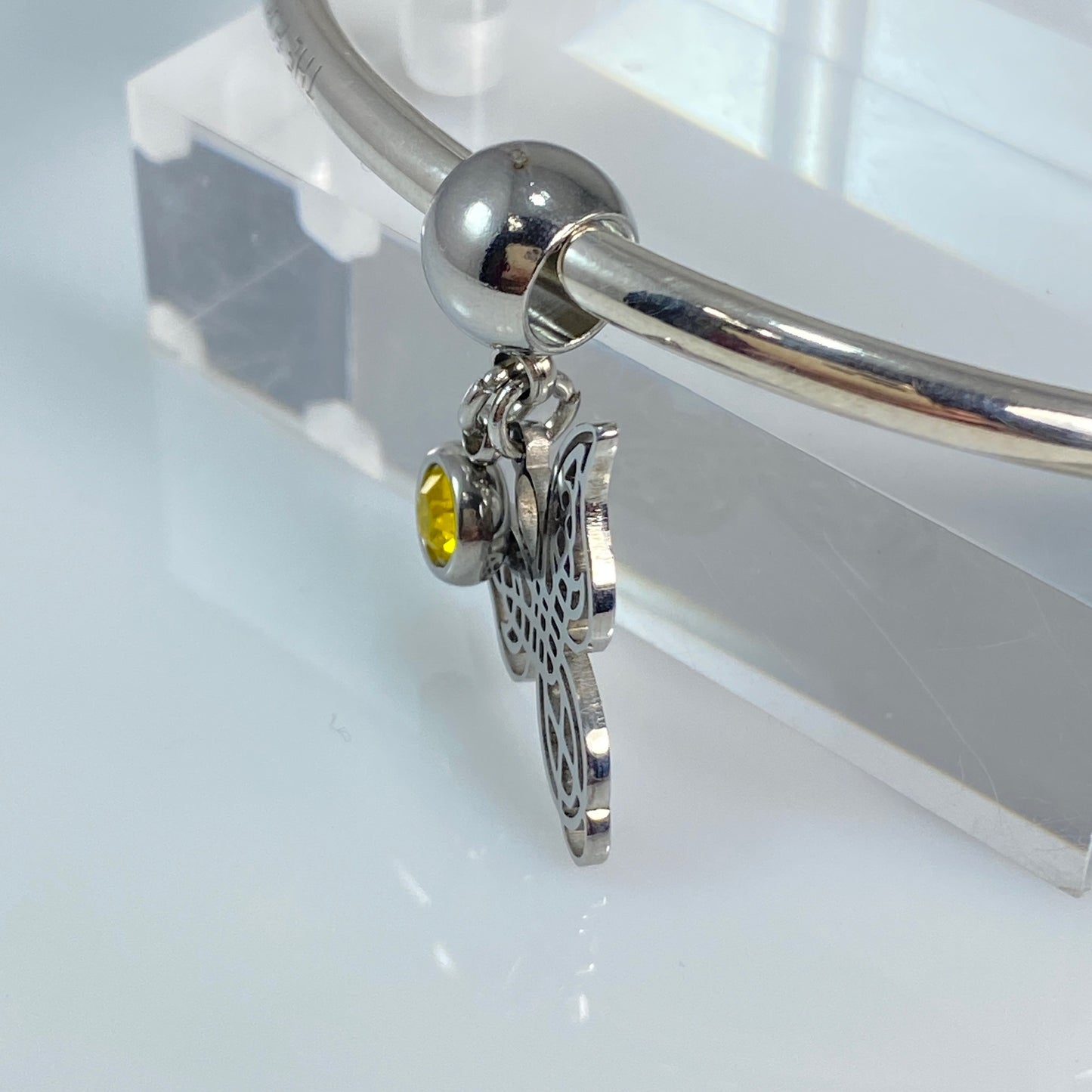 Angel & Birthstone Charm