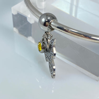 Angel & Birthstone Charm