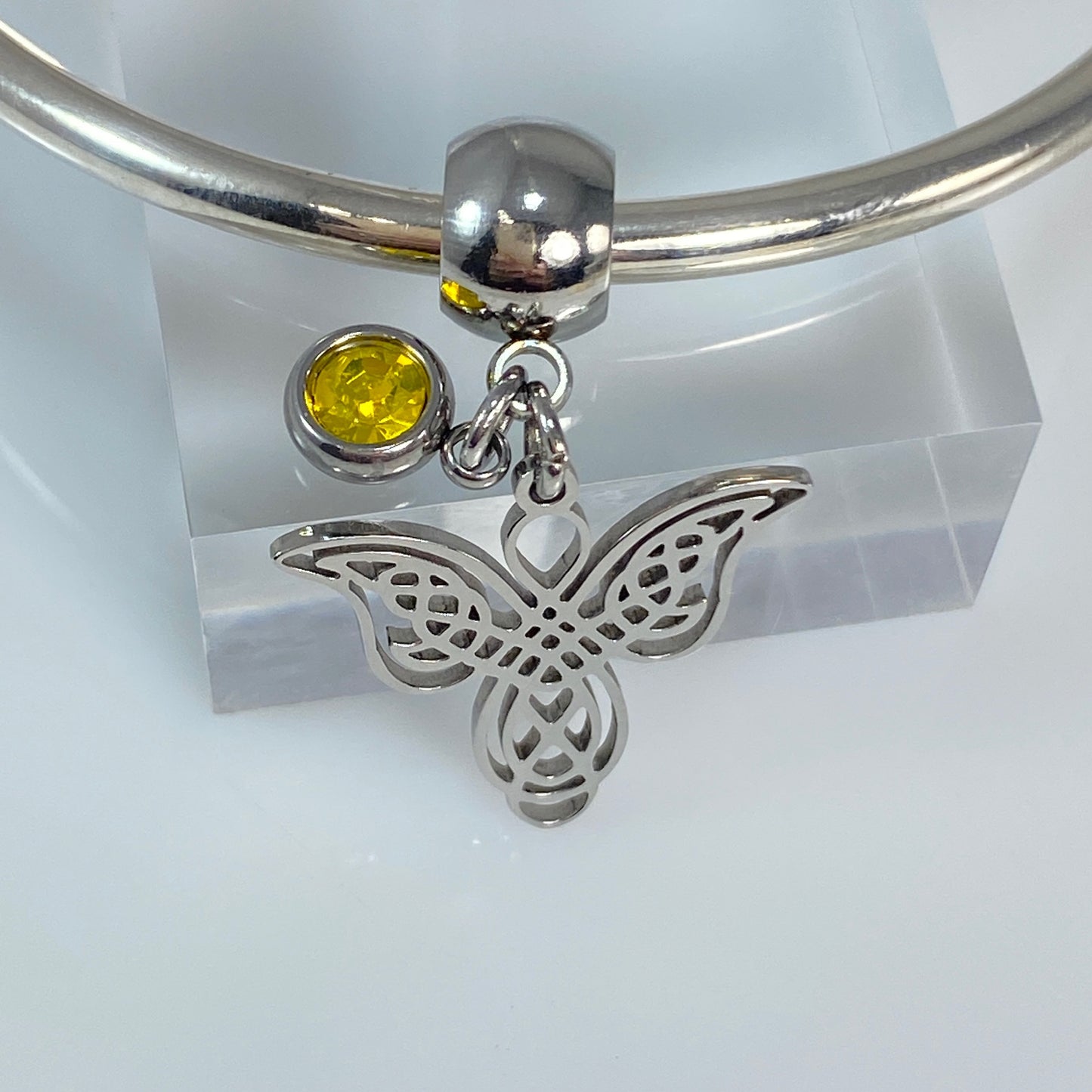 Angel & Birthstone Charm