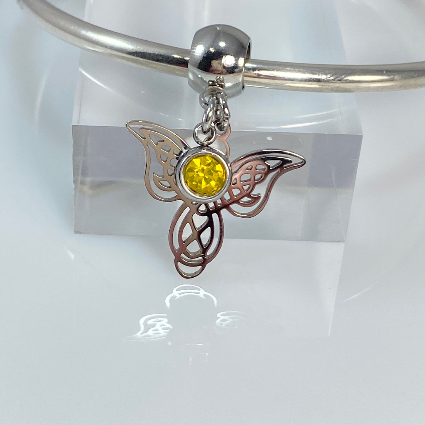 Angel & Birthstone Charm