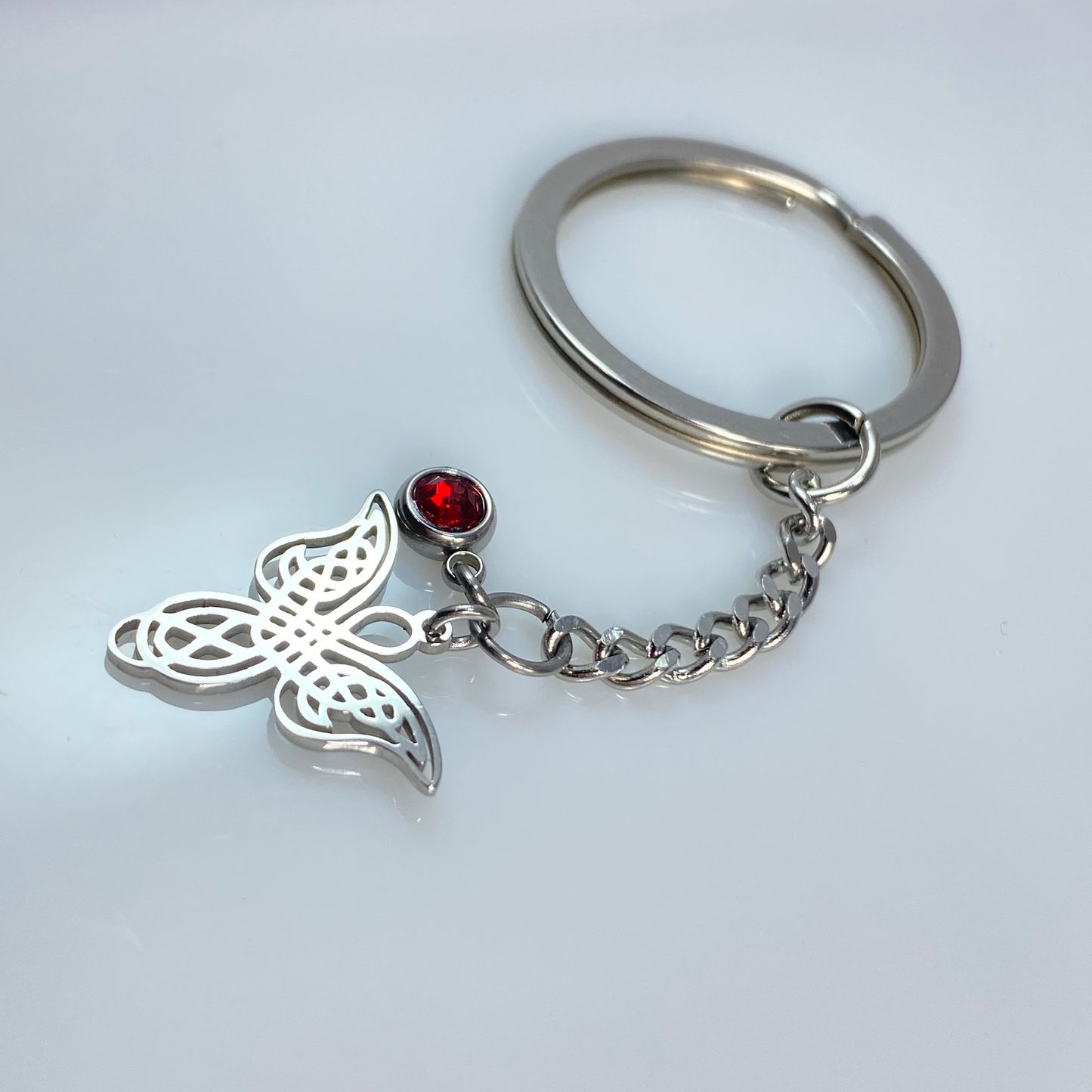 Angel & Birthstone Keychain
