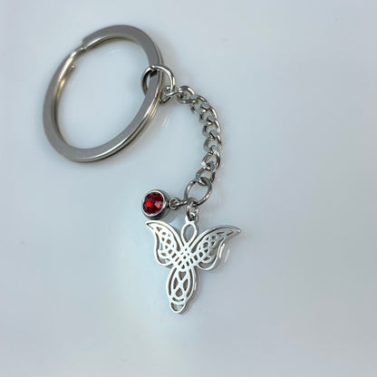 Angel & Birthstone Keychain