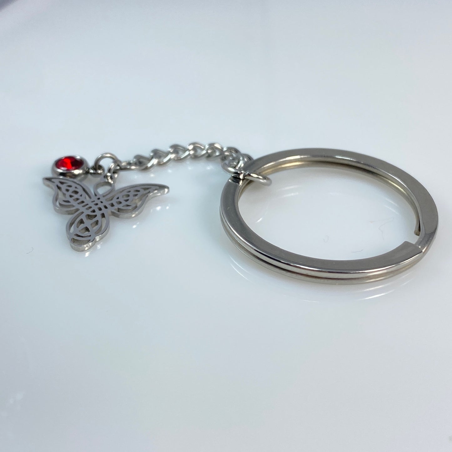 Angel & Birthstone Keychain