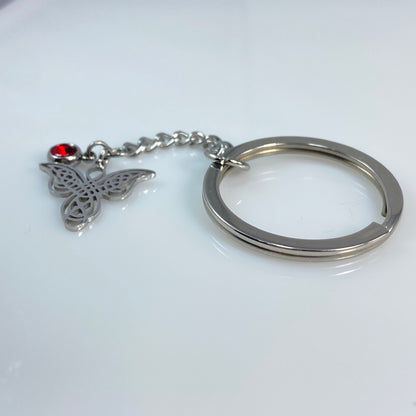 Angel & Birthstone Keychain