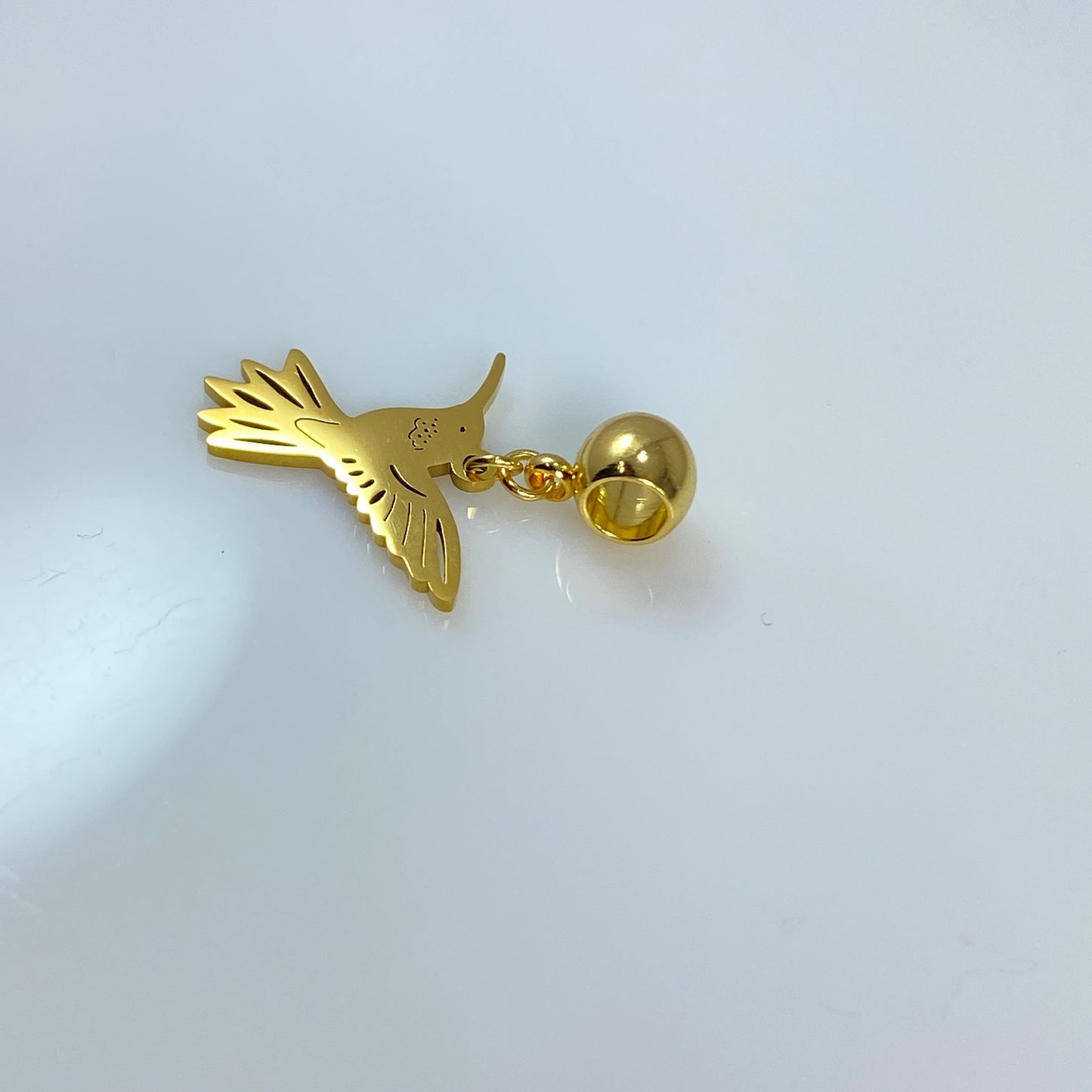 Hummingbird & Birthstone Charm