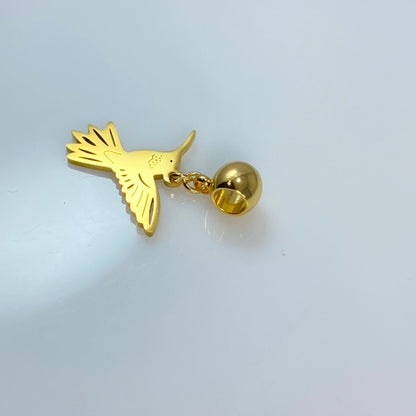 Hummingbird & Birthstone Charm