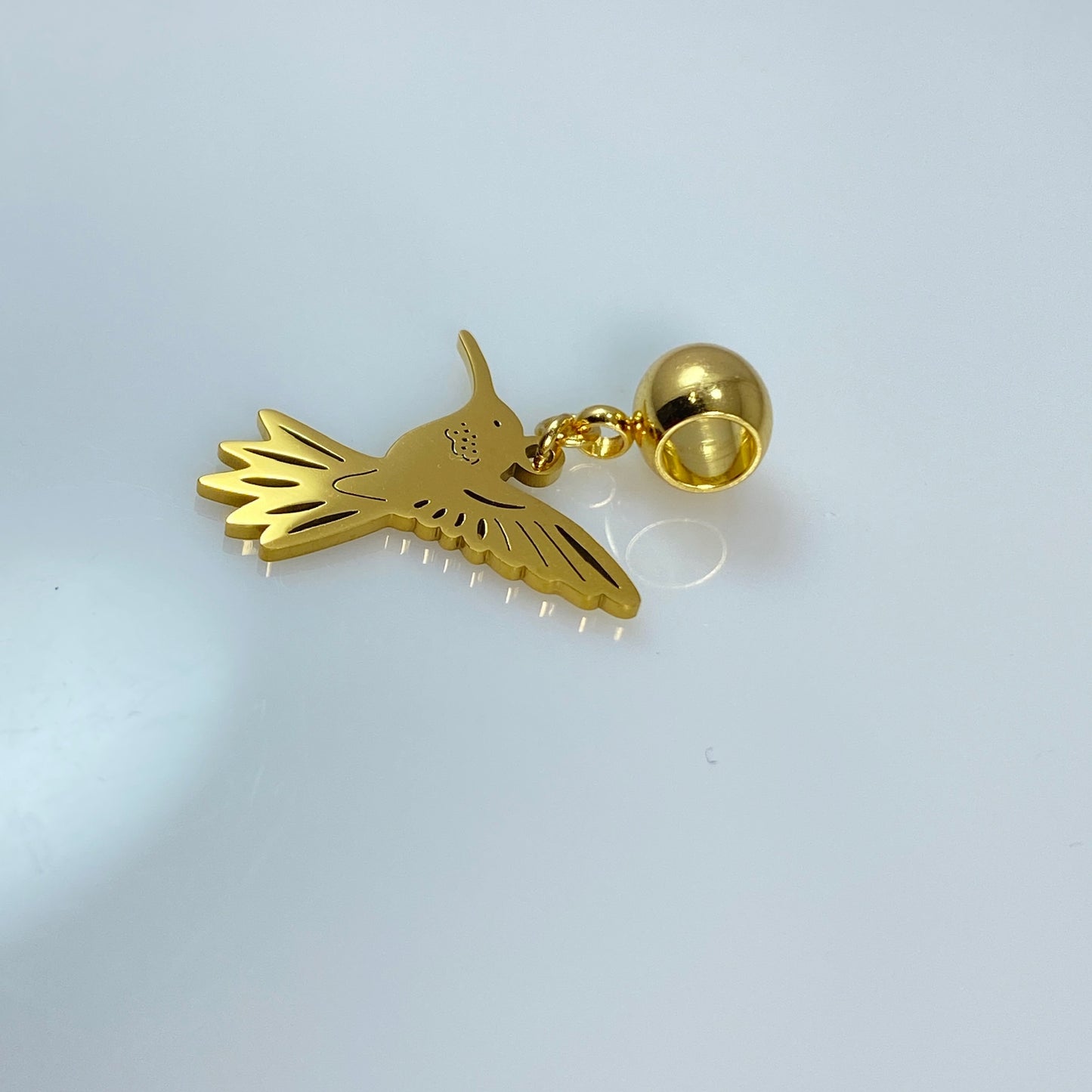 Hummingbird & Birthstone Charm