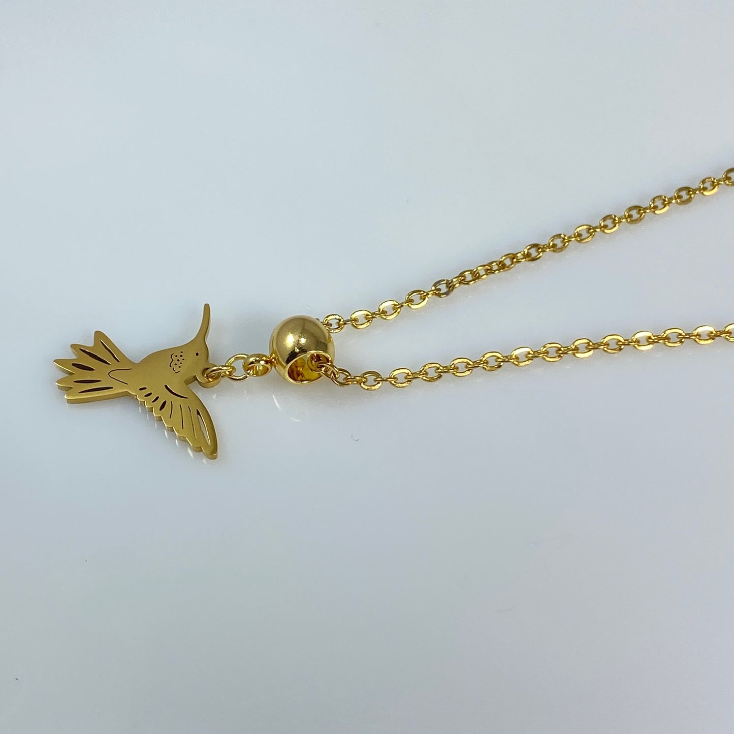 Hummingbird & Birthstone Charm
