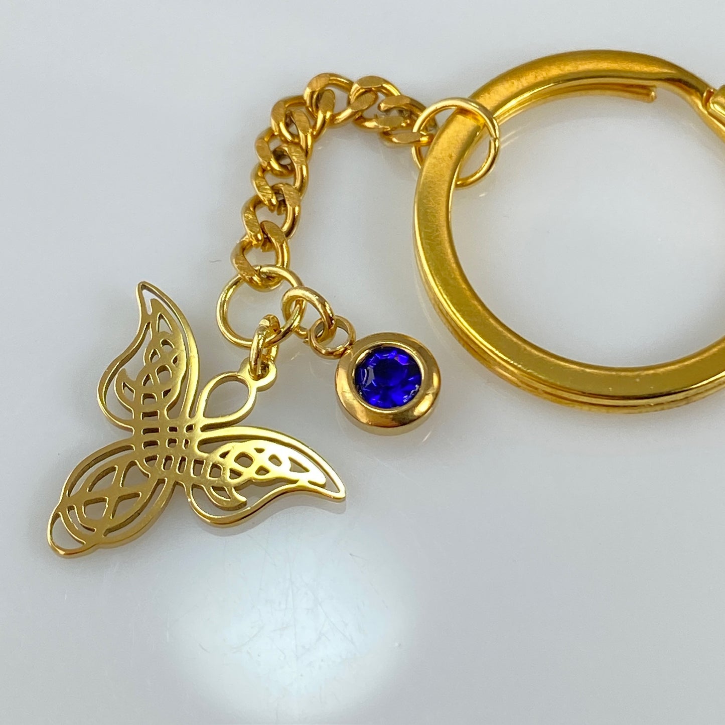 Angel & Birthstone Keychain