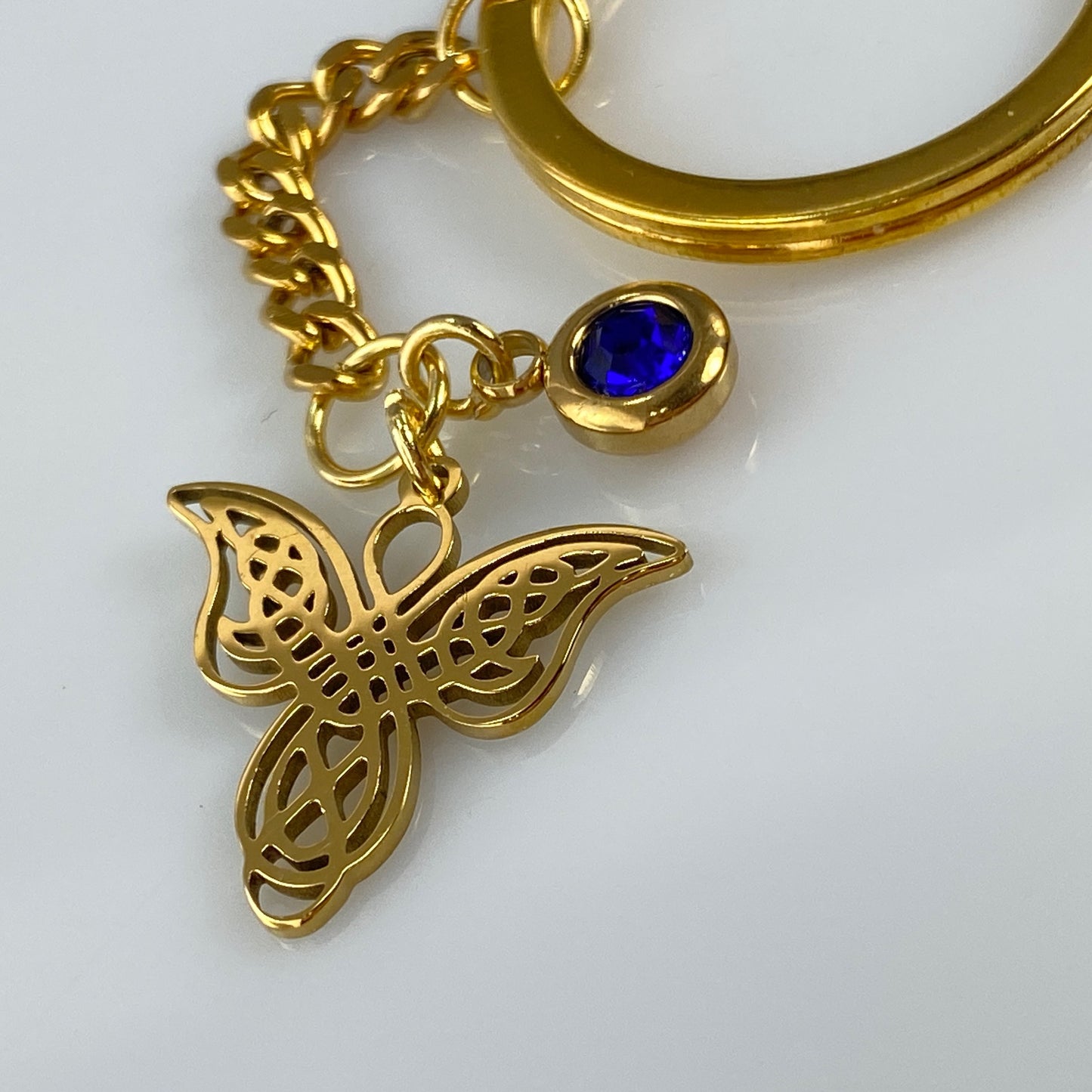 Angel & Birthstone Keychain