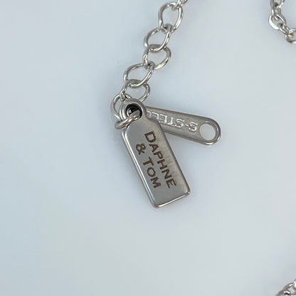 Dachshund Dog Heartbeat Pendant & Birthstone Cable Chain Necklace