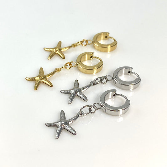 Seastar Starfish Huggie Earrings - MADE IN CANADA