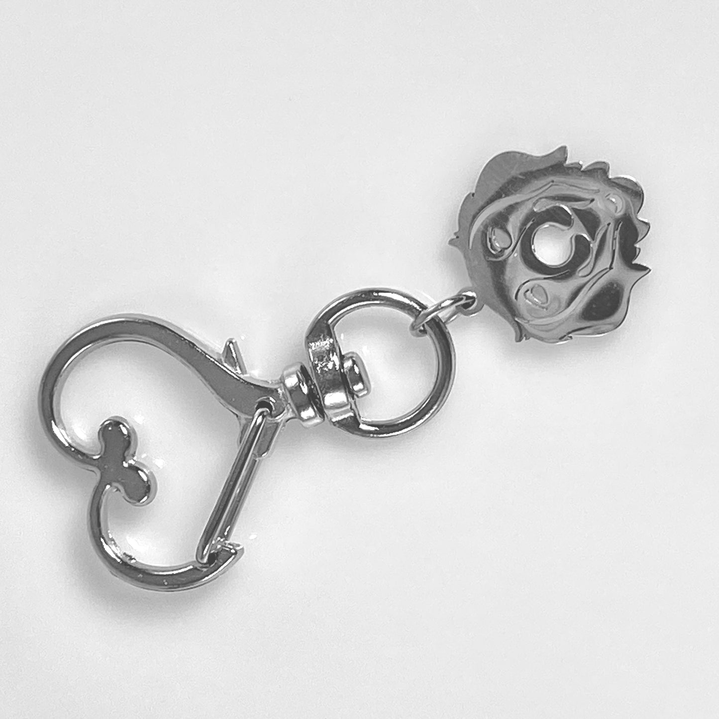 Golden Retriever Dog Head & Birthstone on Heart Keychain