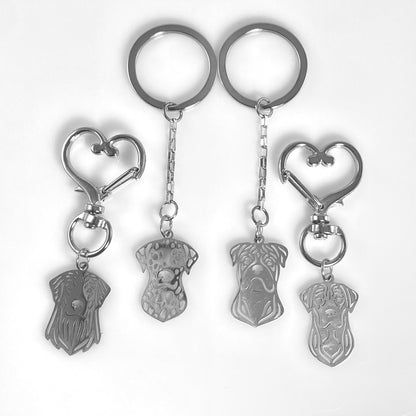 Labrador Dog Head & Birthstone Keychain