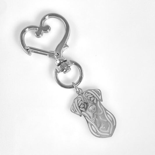 Labrador Dog Head & Birthstone Keychain
