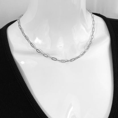Flat Paperclip Chain Necklace