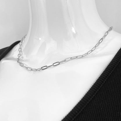 Flat Paperclip Chain Necklace