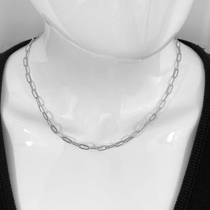 Flat Paperclip Chain Necklace