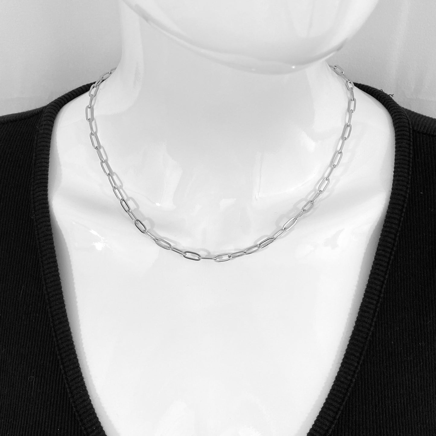 Flat Paperclip Chain Necklace