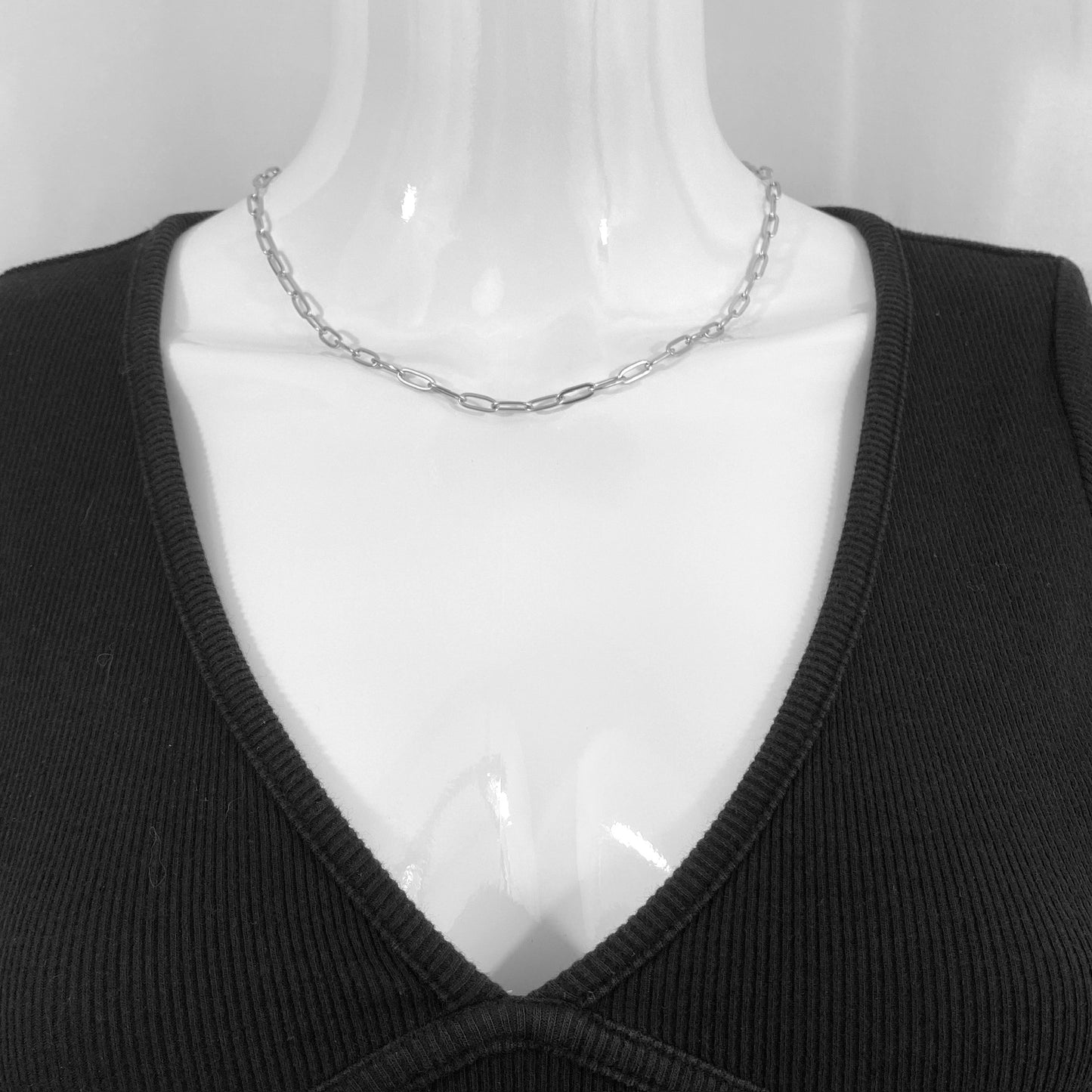 Flat Paperclip Chain Necklace