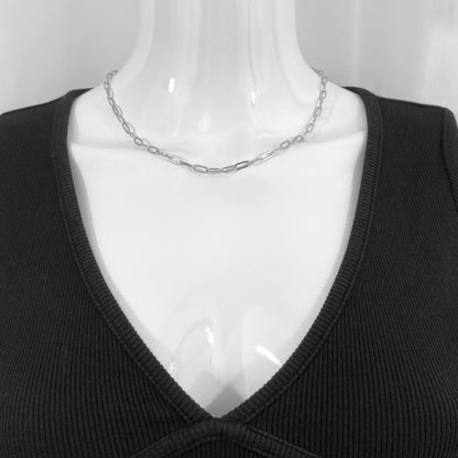 Flat Paperclip Chain Necklace