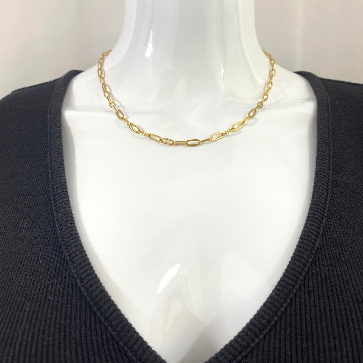 Flat Paperclip Chain Necklace
