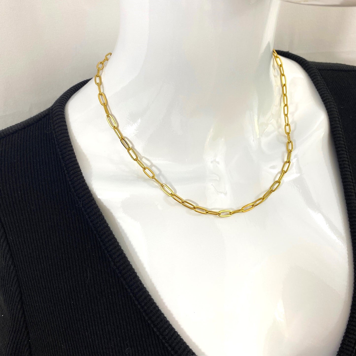 Flat Paperclip Chain Necklace