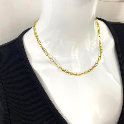 Flat Paperclip Chain Necklace