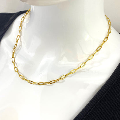 Flat Paperclip Chain Necklace
