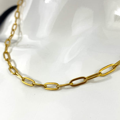 Flat Paperclip Chain Necklace