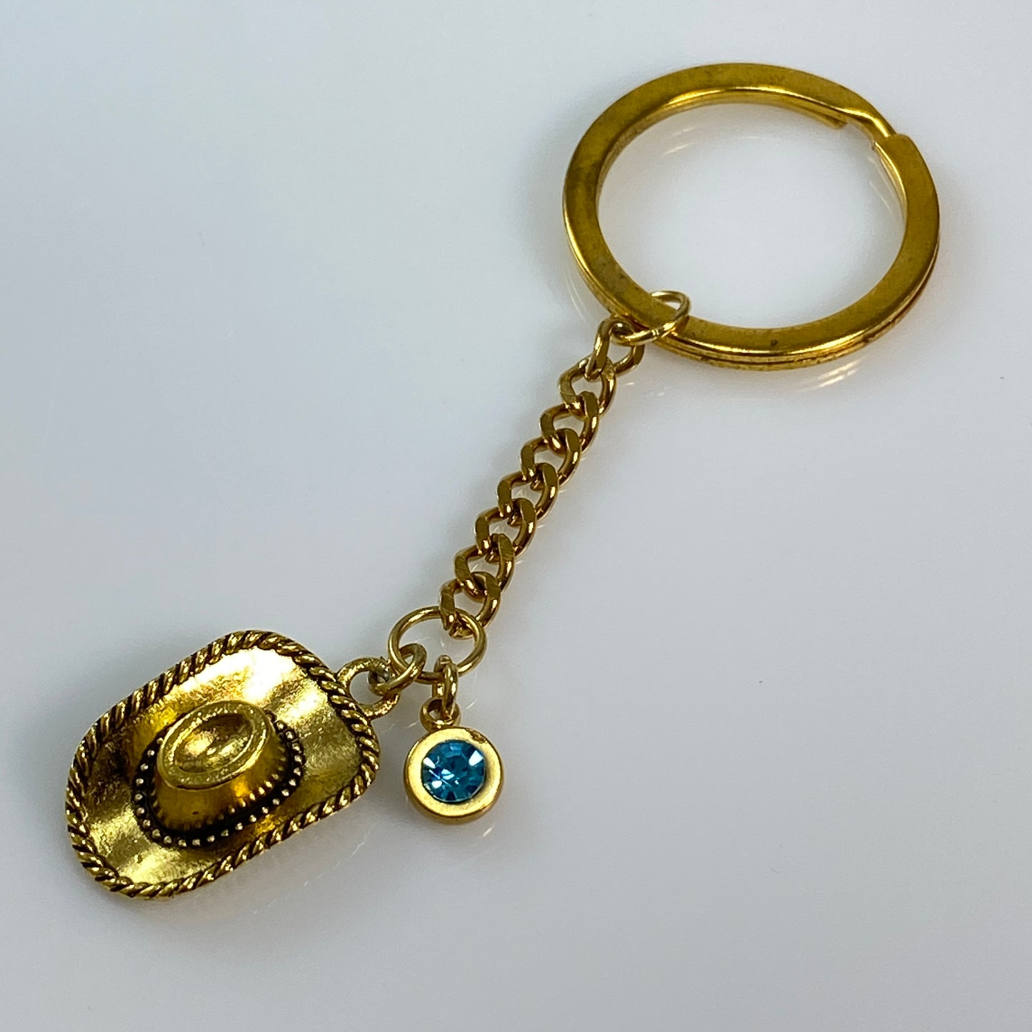 Cowgirl Hat & Birthstone Keychain