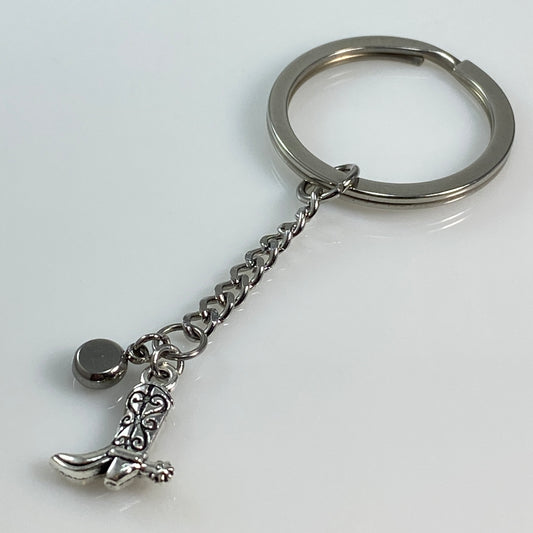 Cowgirl Boot & Birthstone Keychain